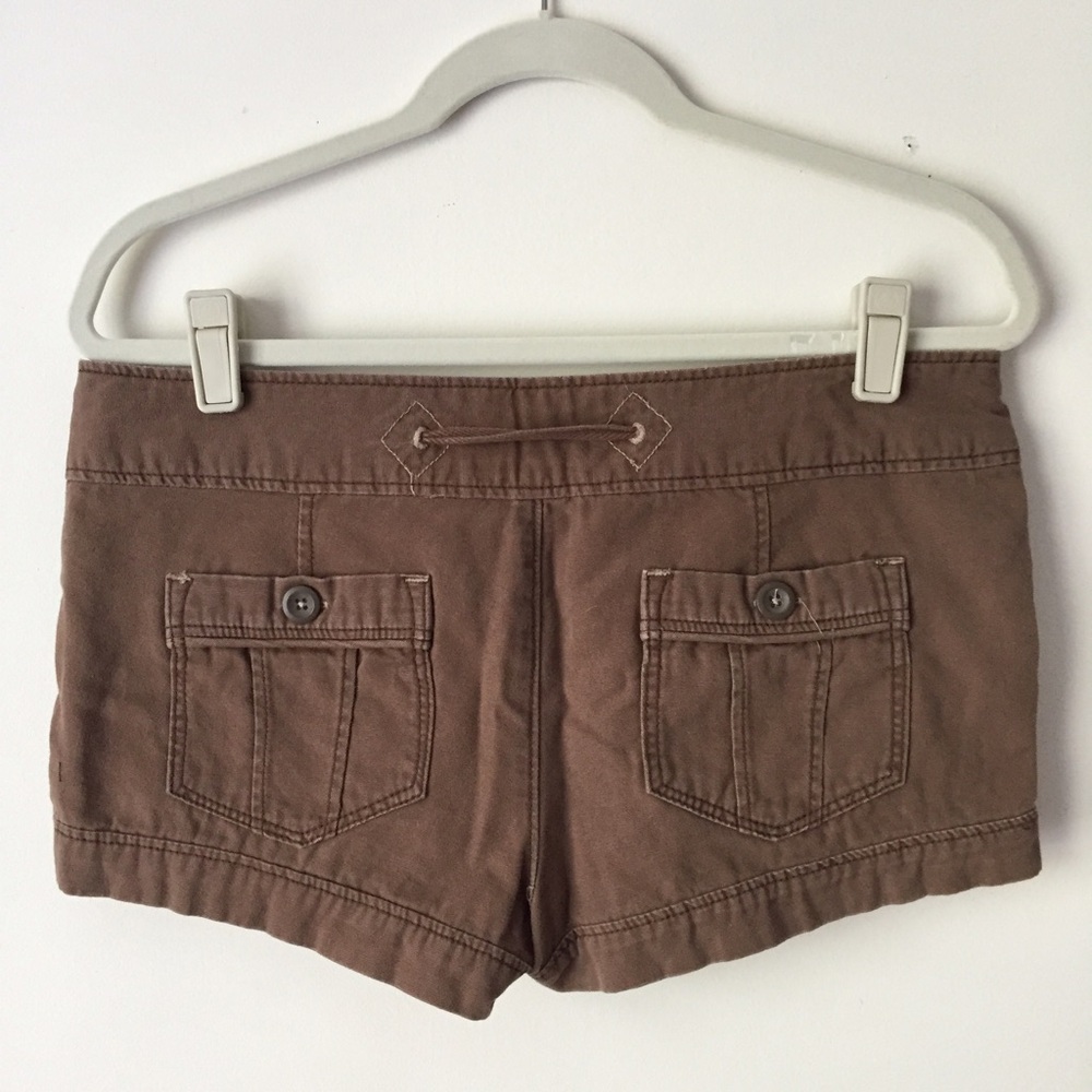 Brown Drawstring Shorts - Picture 2 of 3